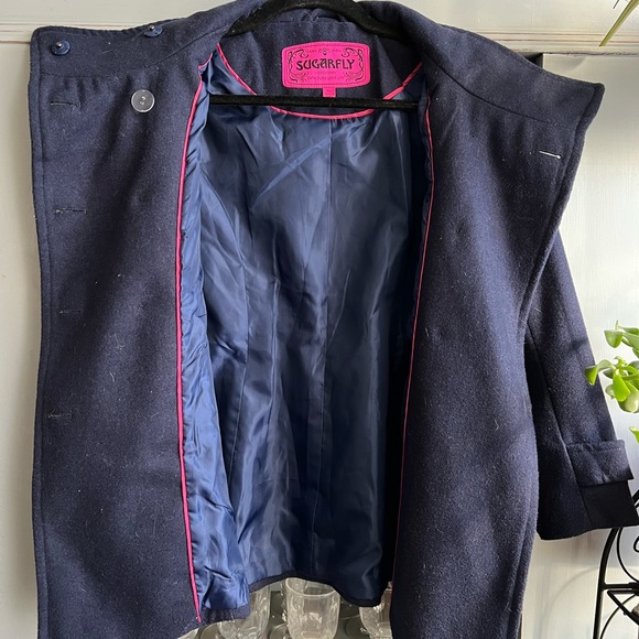 Sugarfly Navy Pea Coat - Picture 3 of 5